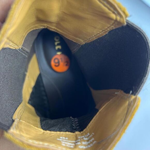 COLE HAAN Womens Goring Camea Round Toe Bootie US 9.5 Block Heel Leather Chelsea - Picture 11 of 12